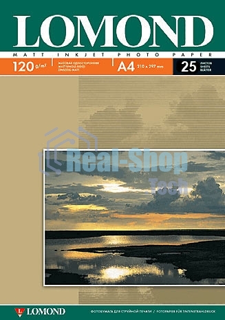 Фотобумага Lomond односторонняя матовая, 120г/м2,A4 (21X29,7)/25л. для струйной печати