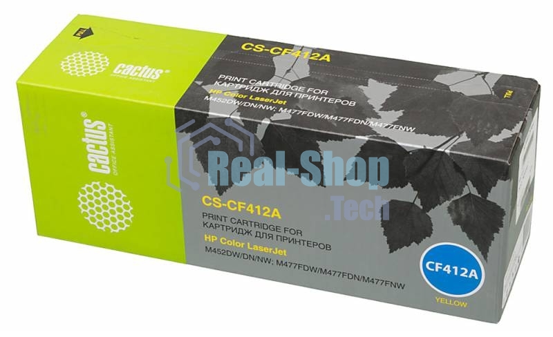 Картридж лазерный Cactus CS-CF412A желтый (2300 стр.) для HP LJ M452DW/DN/NW, M477FDW/M477FDN/M477FNW