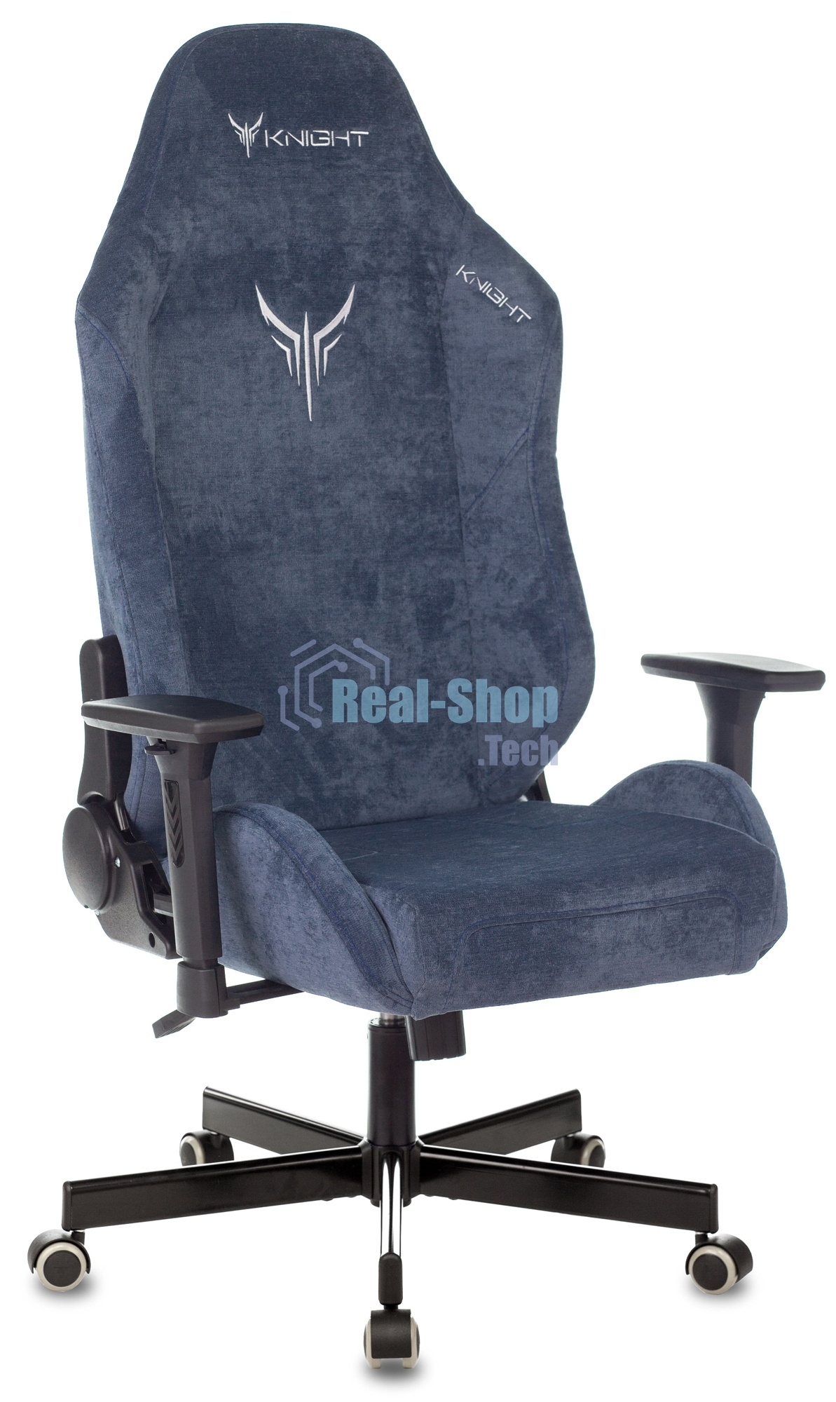 Кресло Knight N1 Fabric синий, ткань, 120 кг, механизм качания