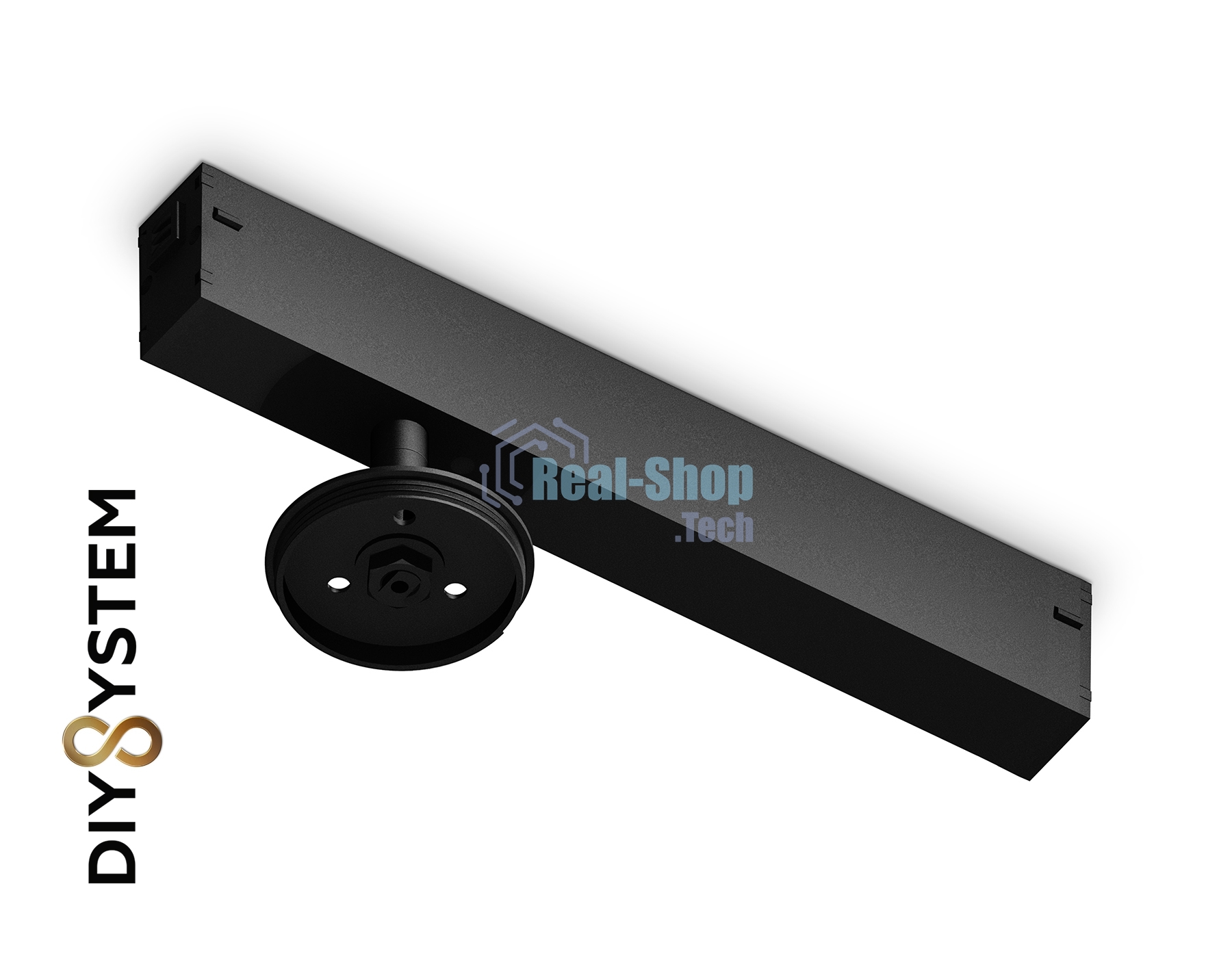 Крепеж трековый для корпуса DIY D60mm 232*60*80 BK черный