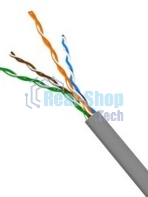 Кабель TWT UTP, серии XS, 2 пары, Кат.5e, PVC, 305 метров, серый