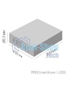 Источник бесперебойного питания Ippon Smart Winner II 2000 / 2000 ВА / 1800 Вт / 8 x IEC 320 C13