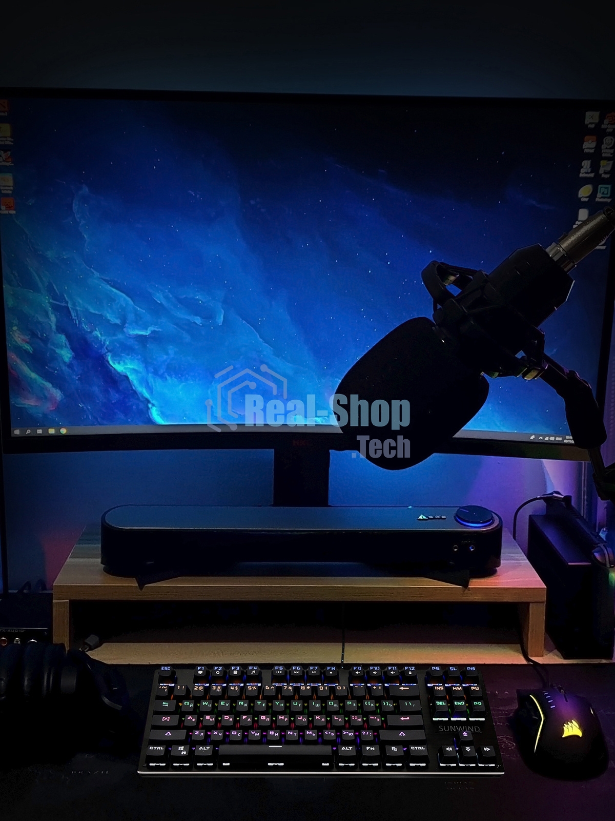 Клавиатура SunWind SW-K900G проводная, USB Type-A, чёрный