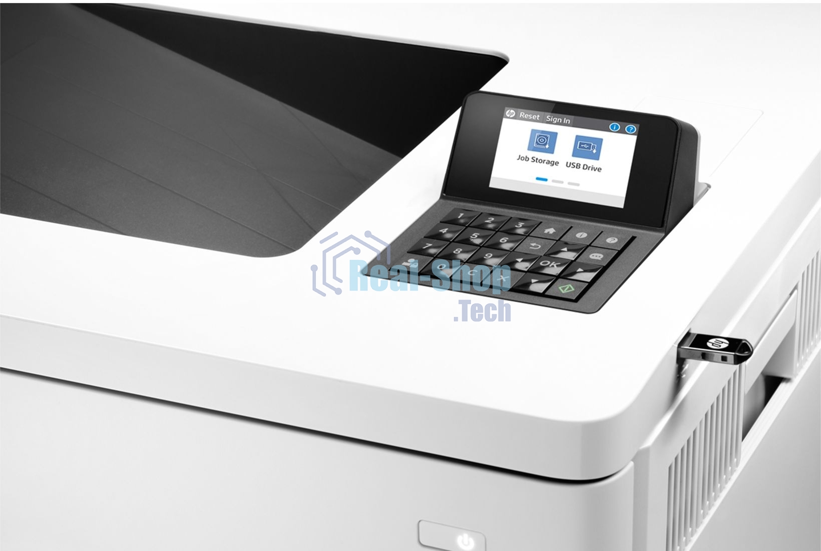 Принтер лазерный HP Color LaserJet Enterprise M554dn (7ZU81A), A4, цветной, печ. до 33 стр/мин., 600 x 600 dpi, USB, RJ-45, Air Print, Mopria
