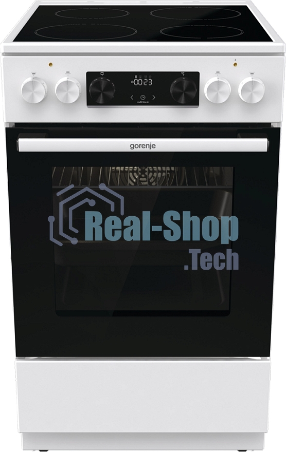 Плита электрическая Gorenje GEC5C61WG белый, конфорок 4 электрических, духовка 70 л, 50 см x 85 см x 59.4 см (без крышки)