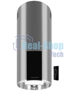 Вытяжка Kuppersberg MOTUBA 35 X, цилиндрическая, островная, 35 см, сенсорное управление, таймер, отвод/рециркуляция, 3 скорости, производительность 850 м3/ч, LED освещение, обратный клапан, уровень шума 68 дБ, угольный фильтр CF110 (опция), цвет нержавеющая сталь