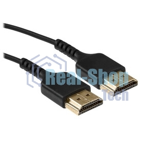 Кабель HDMI Wize WAVC-HDMIUS-0.2M 0.2 м, v.2.0, 19M/19M, 4K/60 Hz 4:4:4, 36 AWG, HDCP 2.2,ультратонкий, позол.разъемы, черный, пакет