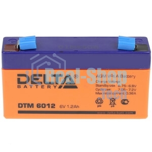 Батарея Delta DTM 6012 (1.2 А\ч, 6В) свинцово- кислотный аккумулятор