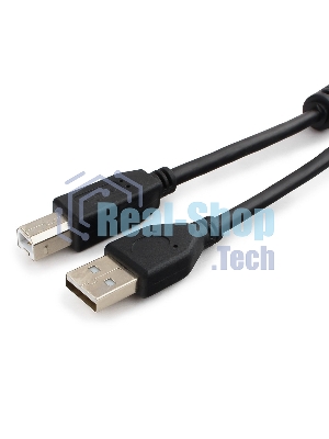 Кабель USB2.0 Pro Cablexpert CCF2-USB2-AMBM-6, AM/BM, 1.8м, экран, 2феррит.кольца, черный, пакет