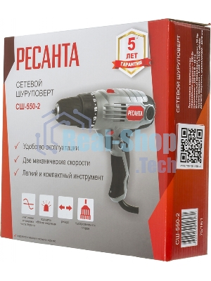 Дрель-шуруповерт Ресанта СШ-550-2, 550 Вт, 36 Нм, щеточный