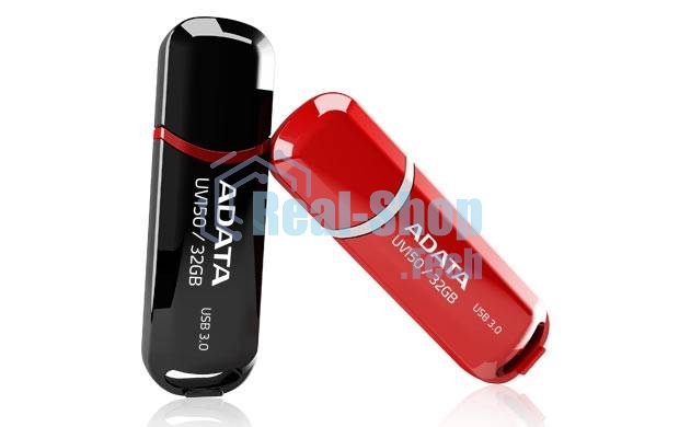 Флешка USB ADATA UV150 (AUV150-32G-RBK), 32Gb, USB 3.0, R/W 100/30, черный
