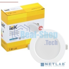 Светильник светодиодный ДВО 1611 7Вт 4000К IP20 круг бел. IEK LDVO0-1611-07-4000-K01