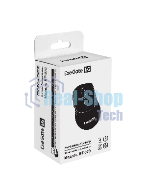 Мышь беспроводная ExeGate Professional Standard BT-070 черный, 1600 dpi, радиоканал, Bluetooth, USB, кнопки - 6