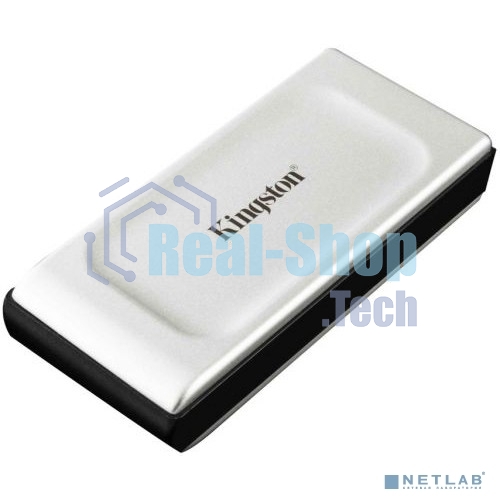 Внешний SSD Kingston XS2000, 2TB, USB 3.2 Gen 2x2 Type-C, R/W 2000/2000, серебристый