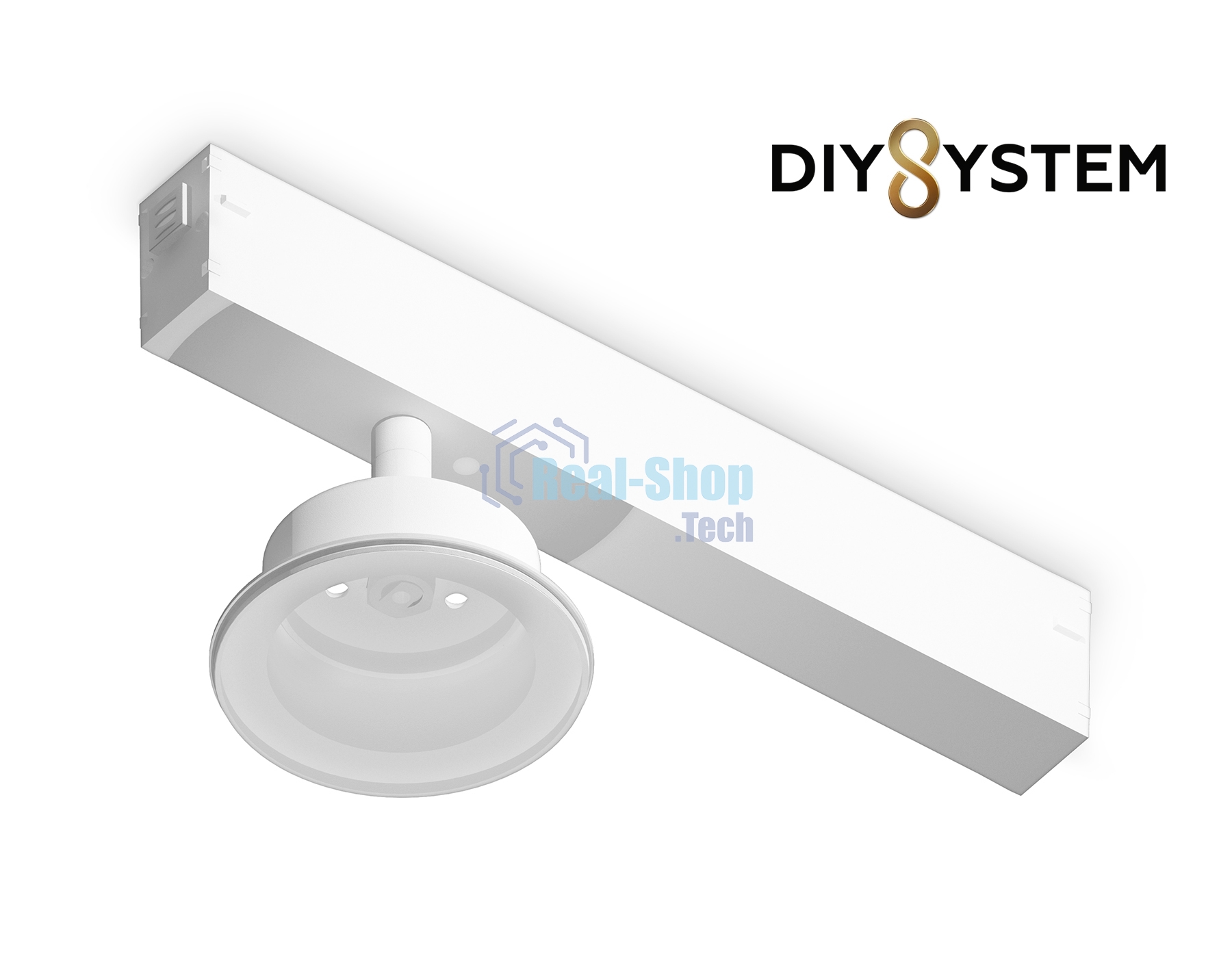 Крепеж трековый для корпуса DIY D85mm 232*83*105 WH белый