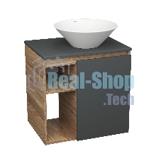 Тумба Bau Dream Blackwood 60 правая, графит, раковина BAU Dream D43