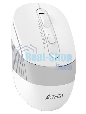 Мышь беспроводная A4Tech Fstyler FB10C белый/серый, 2000 dpi, радиоканал, Bluetooth, USB, кнопки - 4