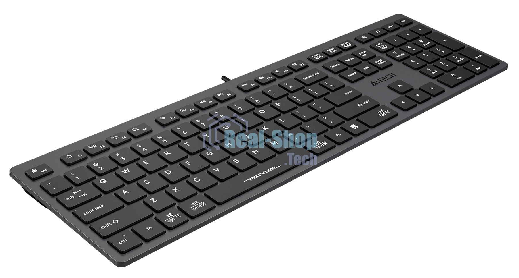 Клавиатура проводная A4Tech Fstyler FX50, USB, серый