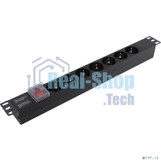 Блок розеток горизонтальный ExeGate ServerPro PDU-19H703 Al-7S-C20-SW, 19