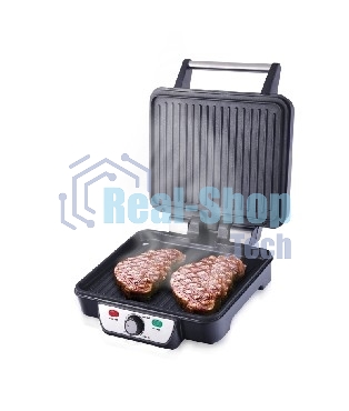Гриль контактный электрический Centek CT-1463 1800 Вт, 2 жаровни 280х230 мм, антипригар, нагрев 240 гр, нерж отдел