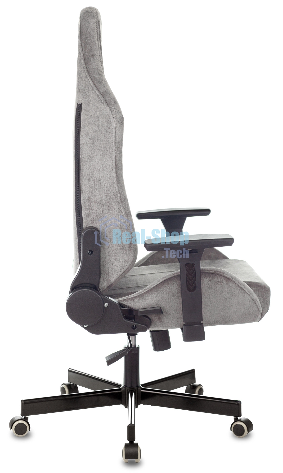 Кресло Бюрократ Knight N1 Fabric серый, ткань, 120 кг, механизм качания