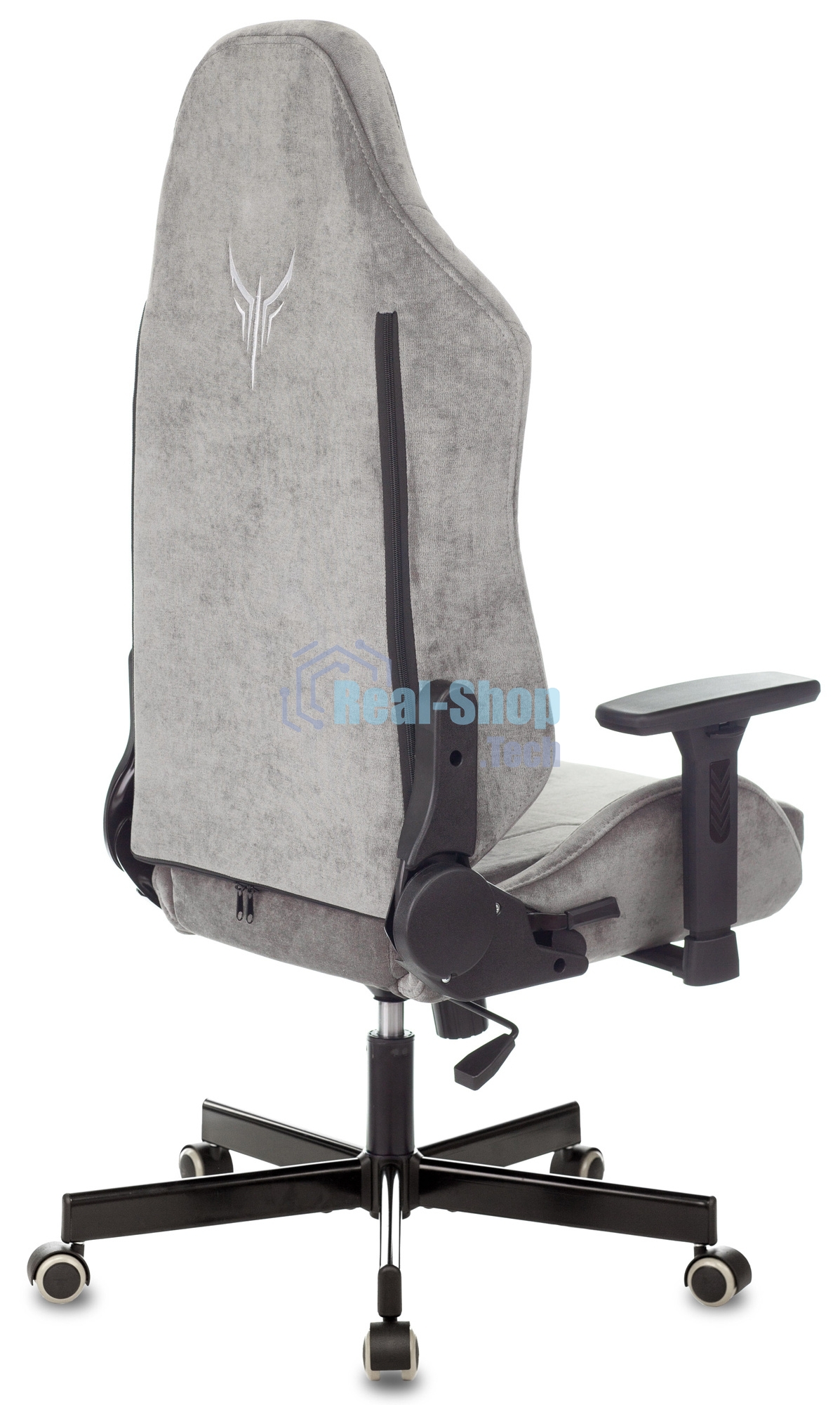 Кресло Бюрократ Knight N1 Fabric серый, ткань, 120 кг, механизм качания
