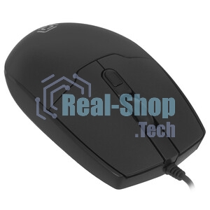 Мышь проводная Oklick 147M черный, 1600 dpi, USB, кнопки - 3
