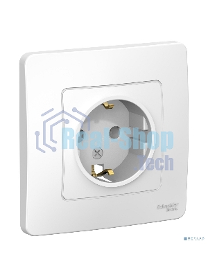 Розетка СП Blanca 16А 250В без шторок с заземл. бел. SchE BLNRS001011