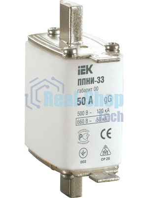 Вставка плавкая ППНИ-33 63А габарит 00 IEK DPP10-063