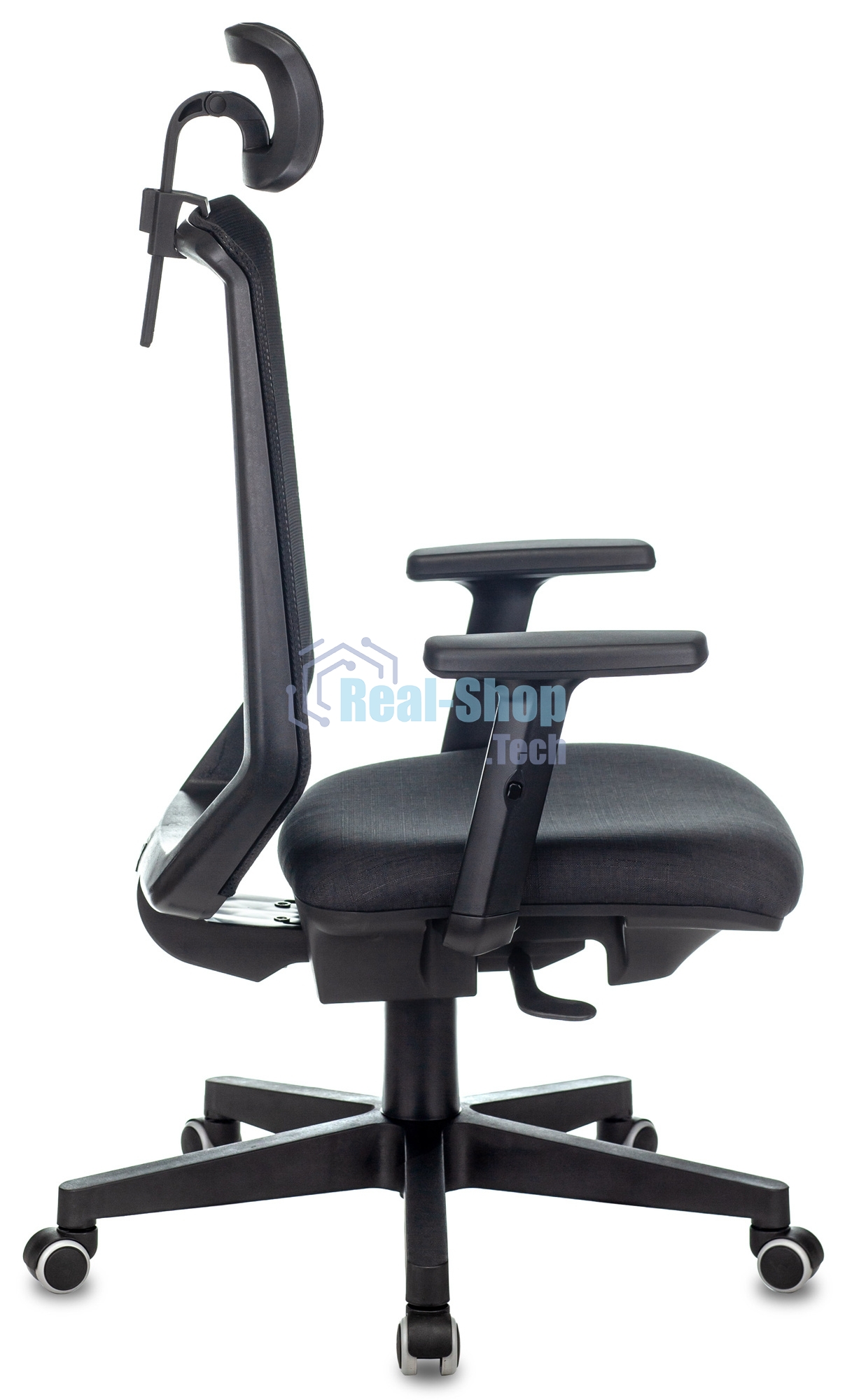 Кресло Бюрократ EXPERT TW-01 черный, сетка, подголовник