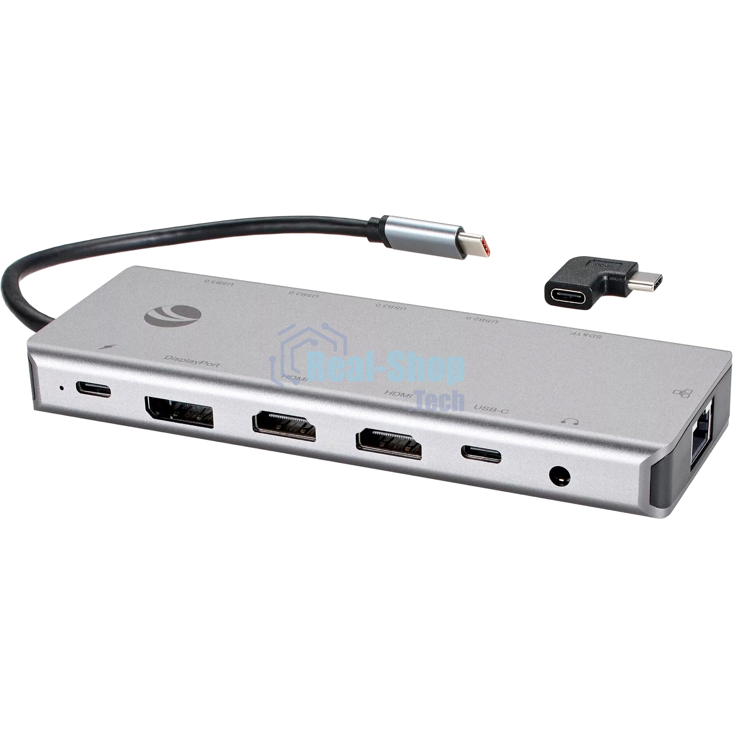 USB-концентратор VCOM CU4706, USB Type-C, HDMI/DP/USB3.0/TC/USB2.0/RJ45/SD/TF/PD/3.5 мм jack, USB Type-C