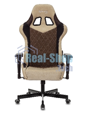 Кресло игровое Бюрократ VIKING 7 KNIGHT BR FABRIC коричневый текстиль/эко.кожа крестовина металл/пластик