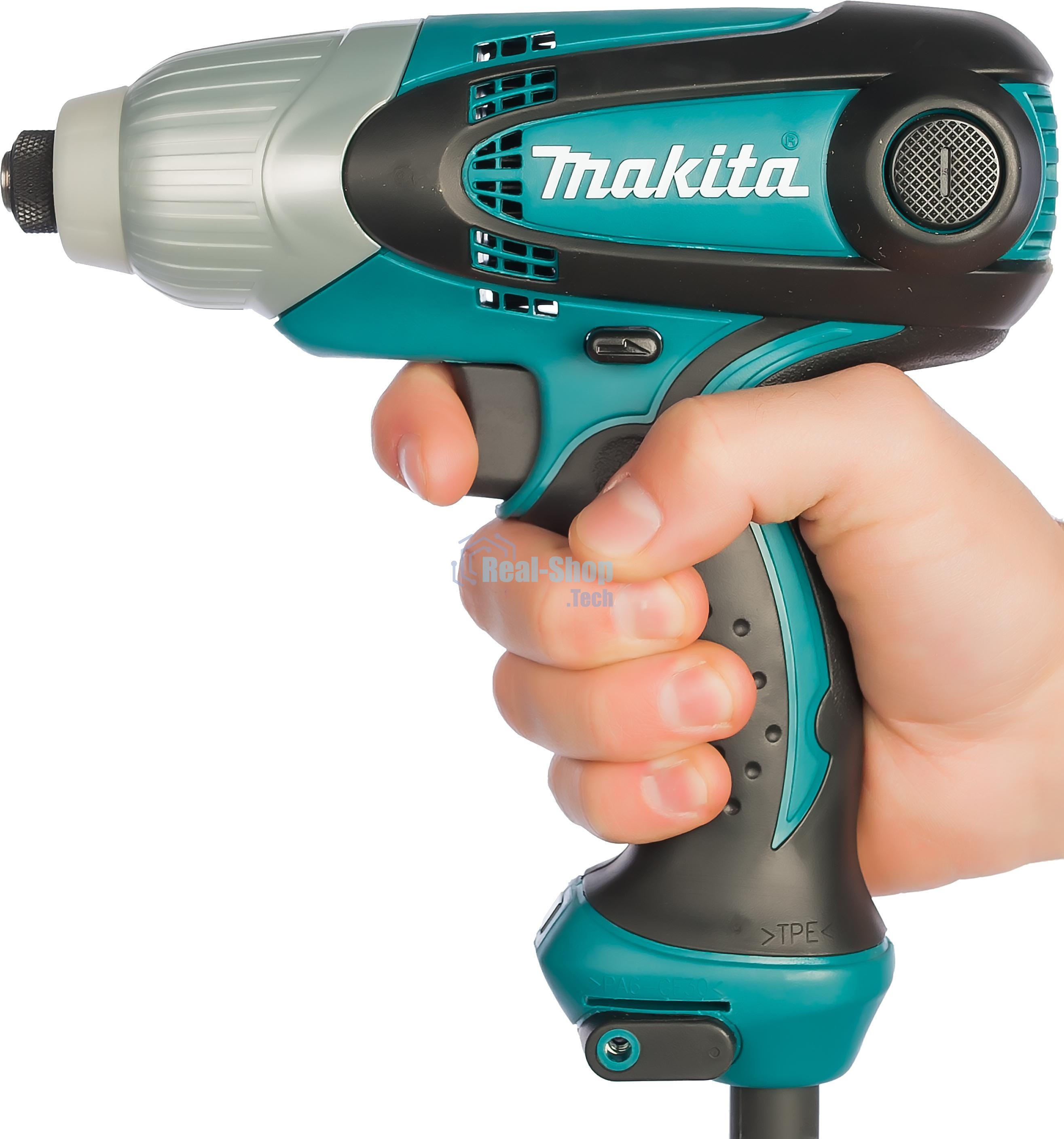 Дрель-шуруповерт Makita TD0101F, 230 Вт, 100 Нм, щеточный, ударный