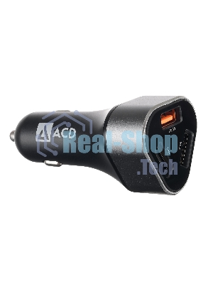 Автомобильное зарядное устройство ACD черный 23Вт, 3xUSB 1QC+2Smart, 3.6~12В, 3А RTL