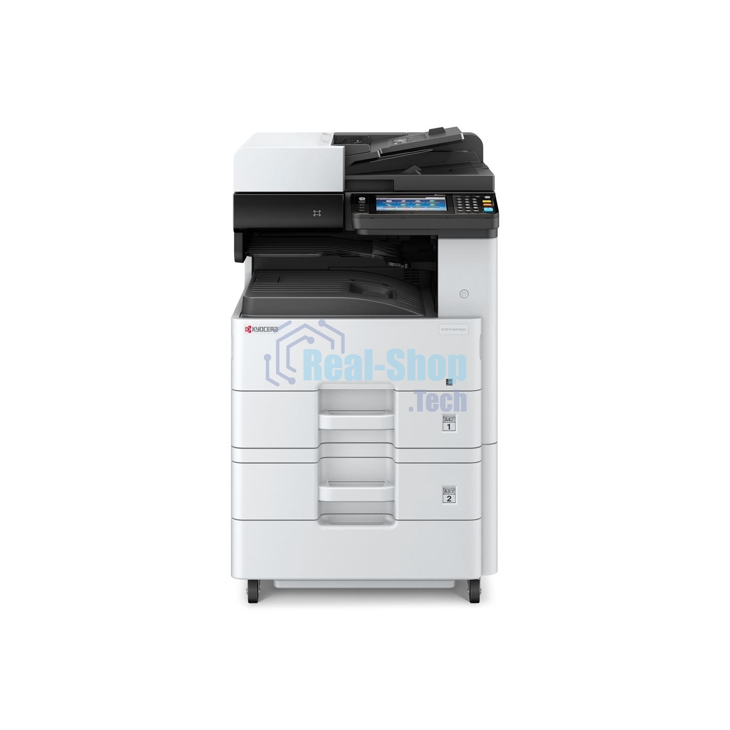 МФУ лазерное Kyocera Ecosys M4132idn (1102P13NL0), A3, ч/б, печ. до 32 стр/мин. (А4) до 17 стр/мин. (А3), скан. до 50 стр/мин., 1200 x 1200 dpi (печать) 600x600dpi (скан.), USB, RJ-45, NFC, Air Print, Mopria