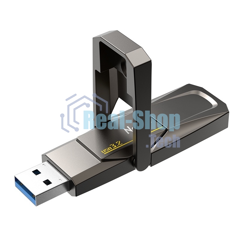 Флешка USB Netac US5 (NT03US5C-128G-32TA), 128Gb, USB 3.2/TypeC, 550/500, черный