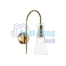 Настенный светильник Ambrella light LH55705 BS/CL латунь/прозрачный E14 max 40W 220*90*300