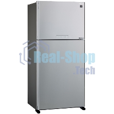 Холодильник Sharp SJ-XG60PMSL серебристый двухкамерный 422/178 л морозилка сверху, No Frost