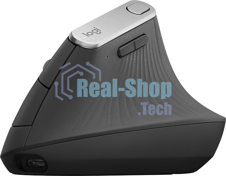Мышь беспроводная/проводная Logitech MX Vertical графитовый, 4000 dpi, радиоканал, Bluetooth, USB, кнопки - 6