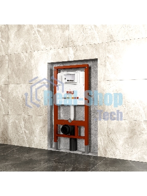 Инсталляция BAU PRO для подвесного унитаза, клавиша смыва из стекла BAU Dream дизайнерская, черная