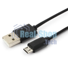 Кабель Cablexpert USB2.0 Pro, AM/microBM 5P, 1.8м, витой, черный, пакет (CC-mUSB2C-AMBM-6)