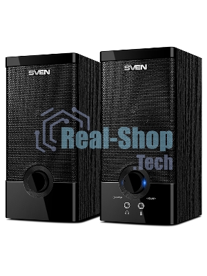 Колонки SVEN SPS-603 черный USB-порт ПК, ноутбука или адаптер 5V DC