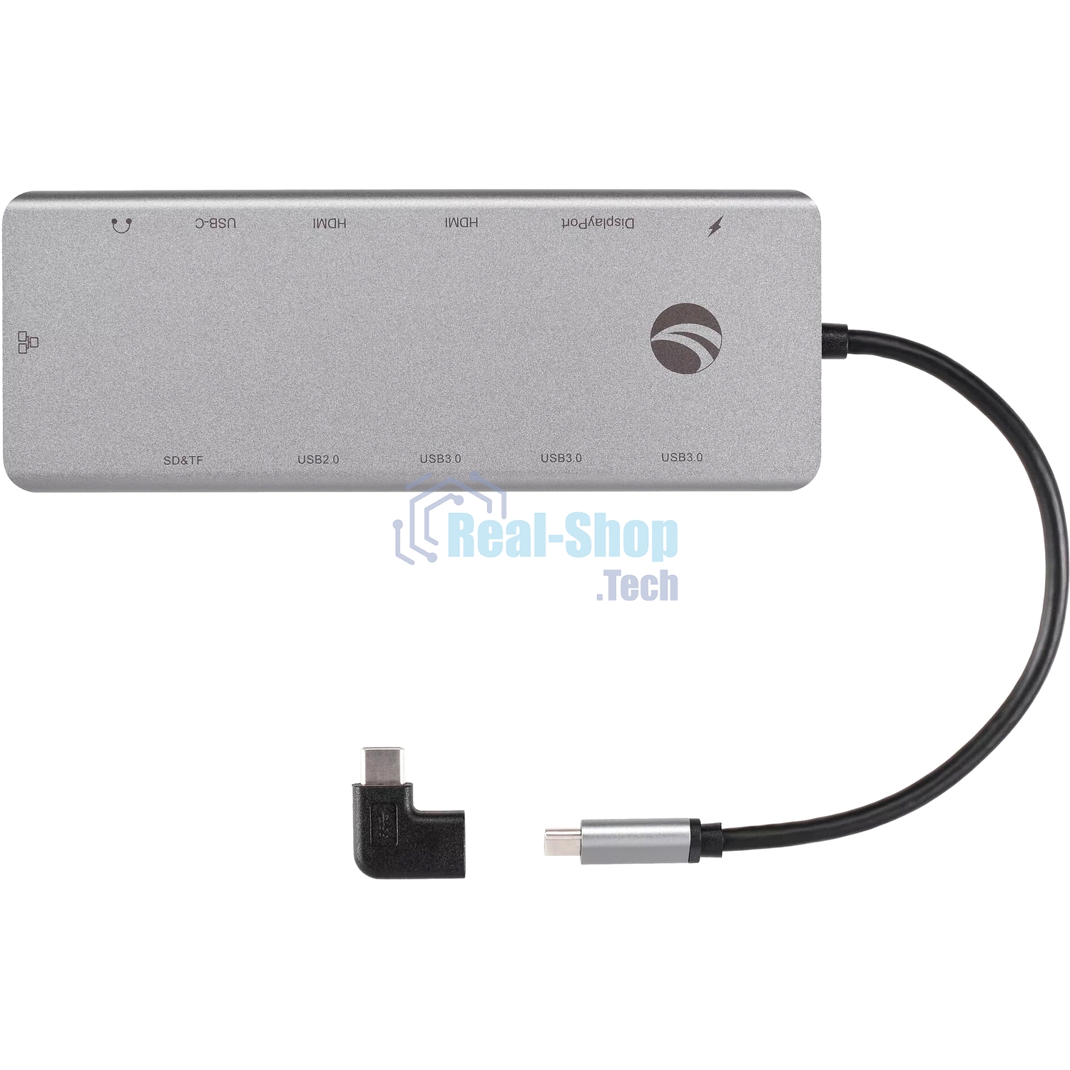 USB-концентратор VCOM CU4706, USB Type-C, HDMI/DP/USB3.0/TC/USB2.0/RJ45/SD/TF/PD/3.5 мм jack, USB Type-C