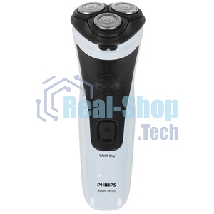 Электробритва роторная Philips X3003/00 реж.эл.:3 питан.:аккум. голубой/черный
