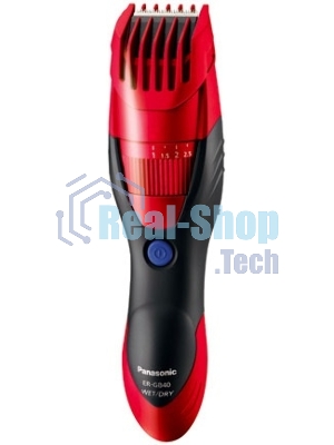 Машинка для стрижки Panasonic ER-GB40 красный (насадок в компл:1шт)