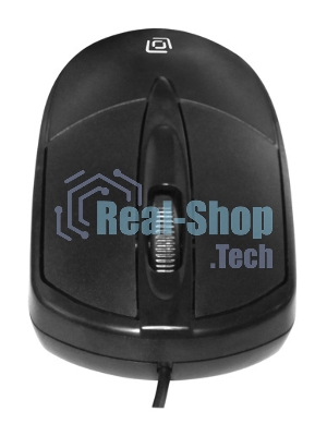 Мышь проводная Oklick 125M черный, 1200 dpi, USB, кнопки - 3