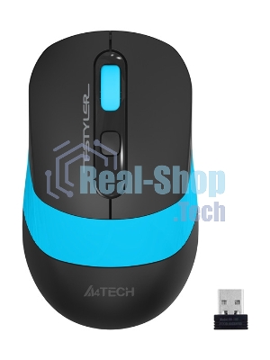 Мышь беспроводная A4Tech Fstyler FG10S черный/синий, 2000 dpi, радиоканал, USB, кнопки - 4