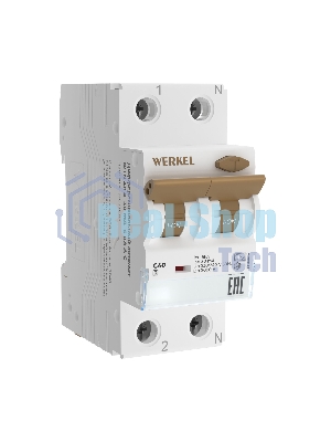 Дифференциальный автомат Werkel 1P+N 40 A 30 mA 6 kA C A W922P164