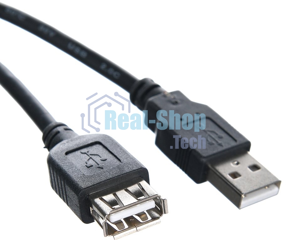 Кабель-удлинитель TELECOM USB2.0 Am-->Af 1,5 м черный TUS6990-1.5M