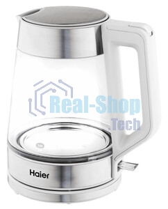 Чайник электрический Haier HK-500 1.7л. 2200Вт серый/белый корпус: стекло/пластик (TD0029955RU)